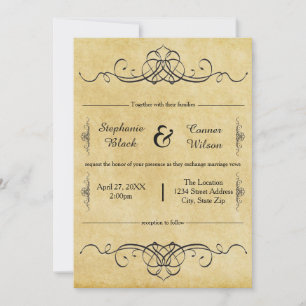 Design der Antike - Einladung zur Hochzeit