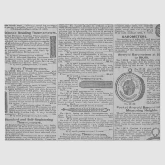 Design der antiken Papierreihe Ephemera 21 Seidenpapier (Vorderseite)