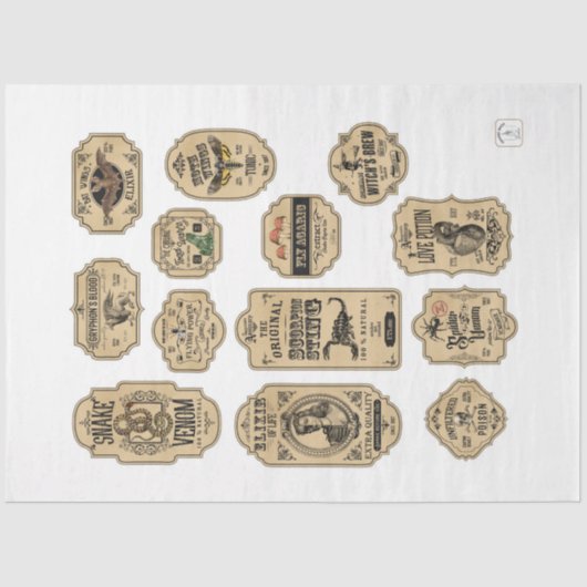 Design der Apotheke- und Potionsreihe 19 Seidenpapier (Vorderseite)