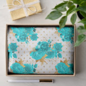 Design der Aqua- und Gold-Serie 10 Seidenpapier (Geschenk)