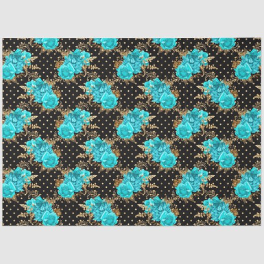 Design der Aqua- und Gold-Serie 12 Seidenpapier (Vorderseite)