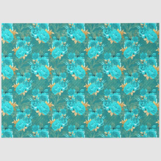 Design der Aqua- und Gold-Serie 15 Seidenpapier (Vorderseite)