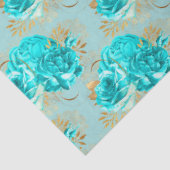 Design der Aqua- und Gold-Serie 16 Seidenpapier (Ausschnitt)