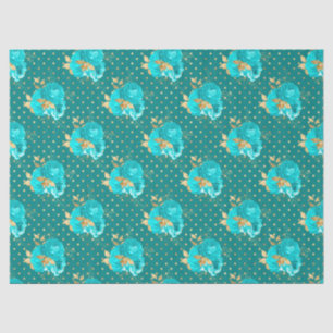 Design der Aqua- und Gold-Serie 2 Seidenpapier