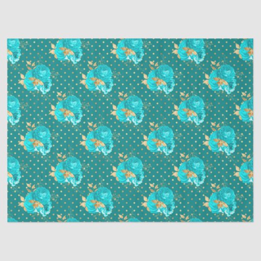 Design der Aqua- und Gold-Serie 2 Seidenpapier (Vorderseite)