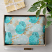 Design der Aqua- und Gold-Serie 6 Seidenpapier (Geschenk)