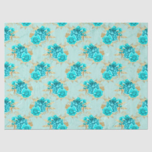 Design der Aqua- und Gold-Serie 7 Seidenpapier