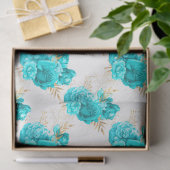 Design der Aqua- und Gold-Serie 8 Seidenpapier (Geschenk)