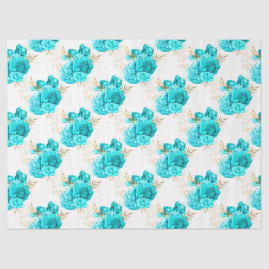 Design der Aqua- und Gold-Serie 8 Seidenpapier (Vorderseite)