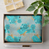 Design der Aqua- und Gold-Serie 9 Seidenpapier (Geschenk)