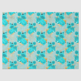 Design der Aqua- und Gold-Serie 9 Seidenpapier