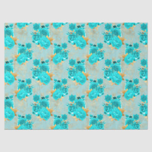 Design der Aqua- und Gold-Serie 9 Seidenpapier