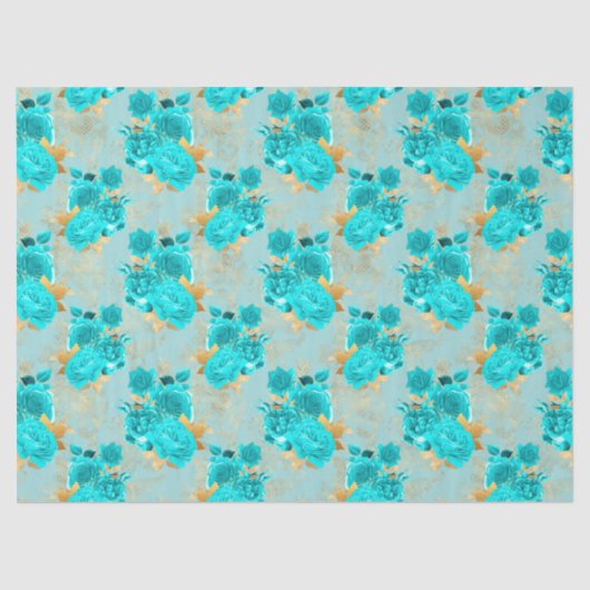 Design der Aqua- und Gold-Serie 9 Seidenpapier (Vorderseite)