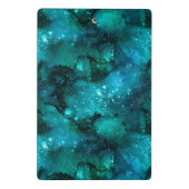 Design der Aquamarinen Galaxy-Serie 6 Mini Klemmbrett (Rückseite)