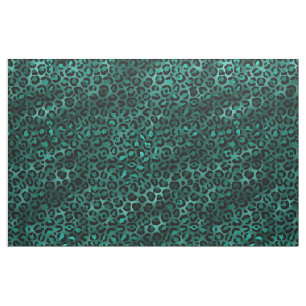 Design der aquamarinen und Gold Leopard-Serie 4 Stoff