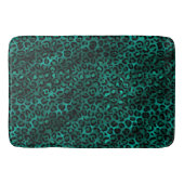 Design der aquamarinen und Gold Leopard-Serie 5 Badematte (Vorderseite)