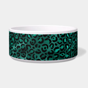 Design der Aquamarinen und Gold Leopard-Serie 5 Napf