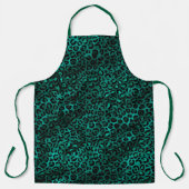 Design der aquamarinen und Gold Leopard-Serie 5 Schürze (Vorderseite)