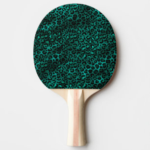 Design der aquamarinen und Gold Leopard-Serie 5 Tischtennis Schläger