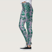 Design der Aquamarinen Velvet-Serie 1 Leggings (Links)