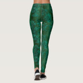 Design der Aquamarinen Velvet-Serie 4 Leggings (Rückseite)