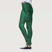 Design der Aquamarinen Velvet-Serie 4 Leggings (Links)