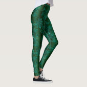 Design der Aquamarinen Velvet-Serie 4 Leggings (Rechts)