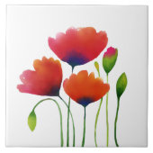 Design der Aquarellblüten Fliese (Vorderseite)