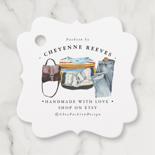 Design der Aquarellfarben | Business Hang Tag Geschenkanhänger (Vorderseite)