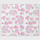 Design der Aquarellfarben-rosa-Peonings Geschenkpapier (Flach)