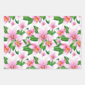 Design der Aquarellorchideen 12 Geschenkpapier Set (Vorderseite)