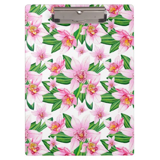 Design der Aquarellorchideen 12 Klemmbrett (Vorderseite)