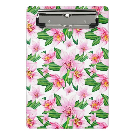 Design der Aquarellorchideen 12 Mini Klemmbrett (Vorderseite)