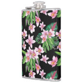 Design der Aquarellorchideen 27 Flachmann (Links)