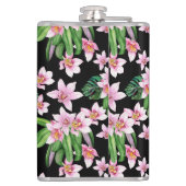 Design der Aquarellorchideen 27 Flachmann (Rückseite)