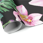 Design der Aquarellorchideen 27 Geschenkpapier (Rolleneckpunkt)