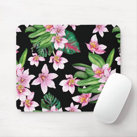 Design der Aquarellorchideen 27 Mousepad (Mit Mouse)