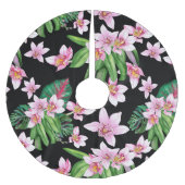 Design der Aquarellorchideen 27 Polyester Weihnachtsbaumdecke (Vorderseite)