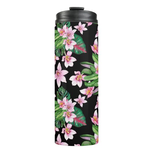 Design der Aquarellorchideen 27 Thermosbecher (Vorderseite)