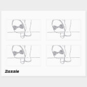 Design der arktischen Affen Rechteckiger Aufkleber (Blatt)