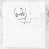 Design der arktischen Affen Rechteckiger Aufkleber (Tasche)