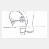 Design der arktischen Affen Rechteckiger Aufkleber (Vorderseite)