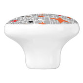 Design der atomaren Sternexplosion Keramikknauf (Seitenansicht)