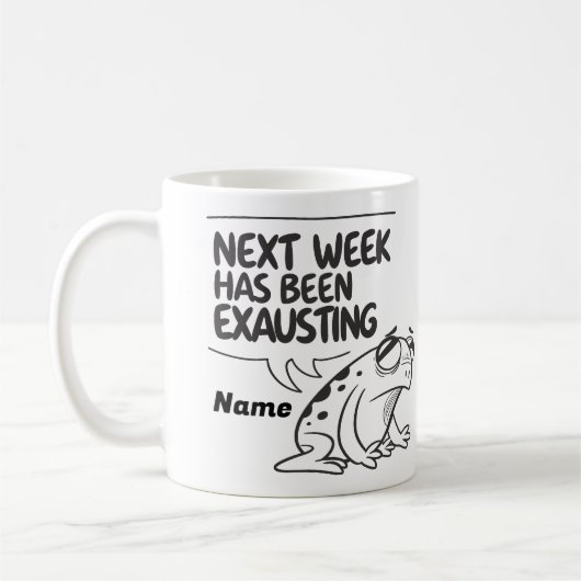 Design der ausgefeilten Frog Funny Cartoon Tasse (Links)