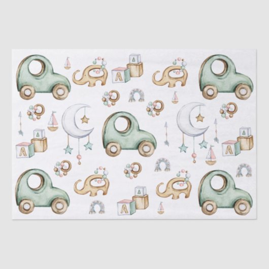 Design der Babywaschbecken Seidenpapier (Vorderseite)