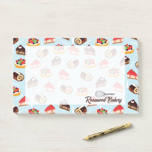 Design der Bäckerei Post-it Klebezettel (Auf Schreibtisch)