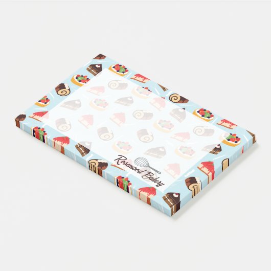 Design der Bäckerei Post-it Klebezettel (angewinkelt)