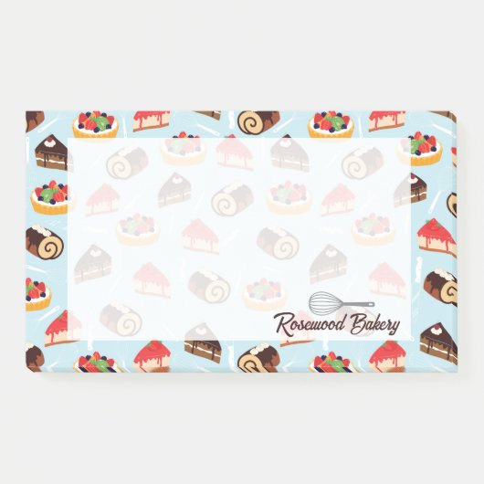 Design der Bäckerei Post-it Klebezettel (Vorderseite)