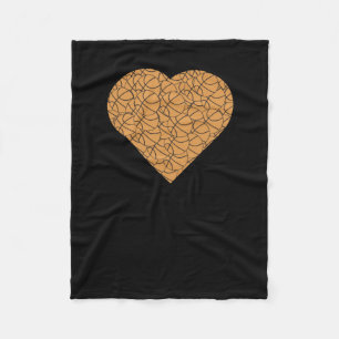 Design der Basketball-Herz-Liebe Fleecedecke