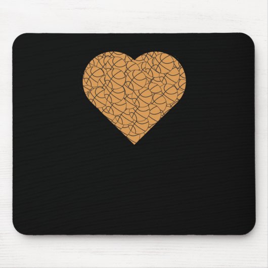Design der Basketball-Herz-Liebe Mousepad (Vorne)